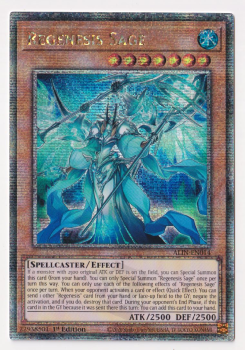 Regenesis Sage (Quarter Century Secret Rare) single card from Yu-Gi-Oh!