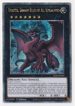 Disaster, Dragon Ruler of All Apocalypses (Quarter Century Secret Rare) single card from Yu-Gi-Oh!