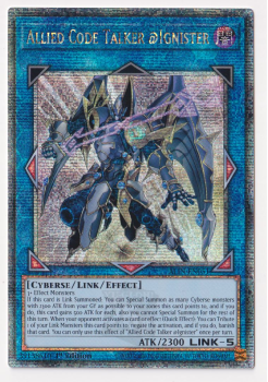 Allied Code Talker @Ignister (Quarter Century Secret Rare) single card from Yu-Gi-Oh!