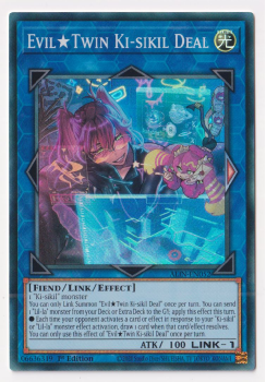 Evil Twin Ki-sikil Deal (Super Rare) single card from Yu-Gi-Oh!