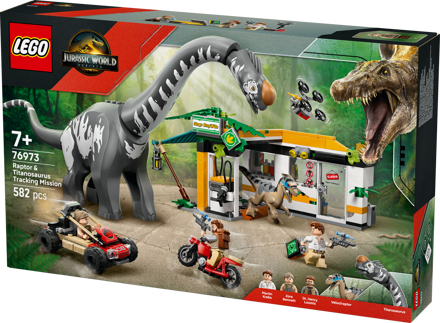 LEGO&reg; Jurassic World Raptor & Titanosaurus Tracking Mission (76973)