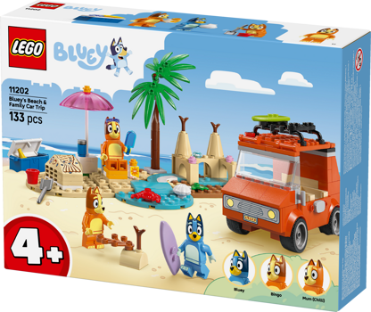 LEGO® Bluey: Bluey's Beach & Family Car Trip (11202)