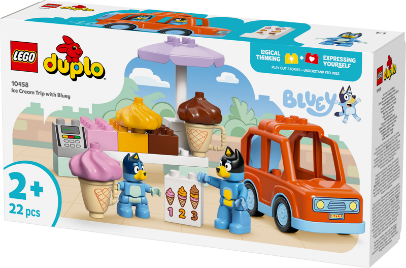 LEGO® DUPLO Bluey Ice Cream Trip with Bluey (10458)