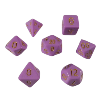 Legend Dice Dice Set : 16mm Opaque Cerise Gold
