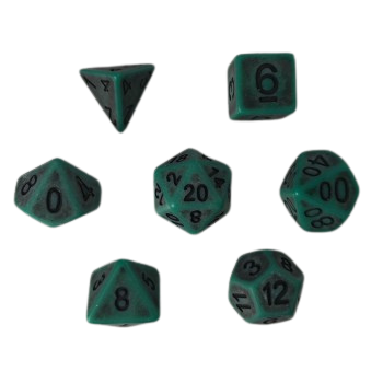Legend Dice Dice Set : 16mm Ancient Verdigris
