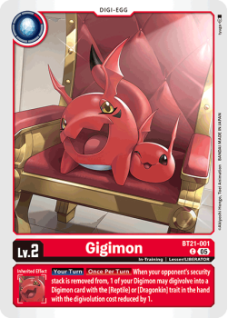 Gigimon single card from Digimon