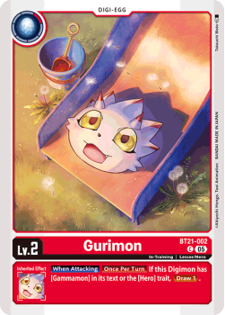 Gurimon single card from Digimon