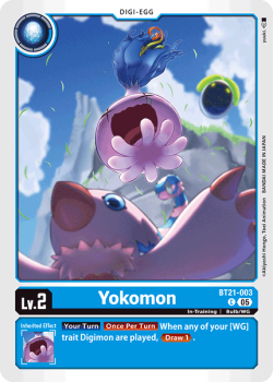 Yokomon single card from Digimon