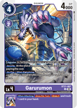 Garurumon single card from Digimon