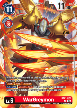 WarGreymon single card from Digimon