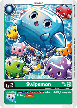 Swipemon single card from Digimon
