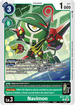 Navimon single card from Digimon