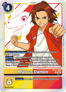 Marcus Damon single card from Digimon
