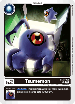 Tsumemon single card from Digimon