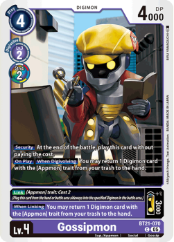 Gossipmon single card from Digimon