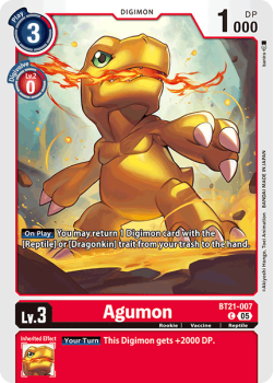Agumon single card from Digimon