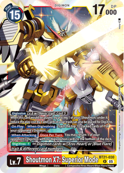 Shoutmon X7: Superior Mode single card from Digimon