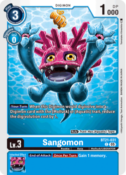 Sangomon single card from Digimon