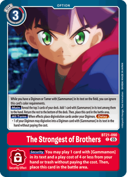 The Strongest of Brothers single card from Digimon
