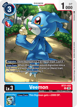 Veemon single card from Digimon