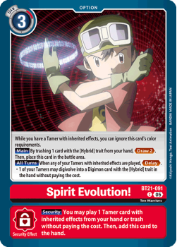 Spirit Evolution! single card from Digimon