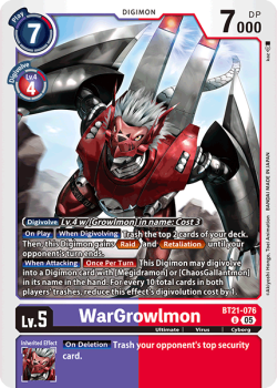 WarGrowlmon single card from Digimon