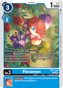 Floramon single card from Digimon