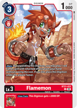 Flamemon single card from Digimon