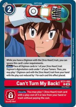 Can't Turn My Back! single card from Digimon