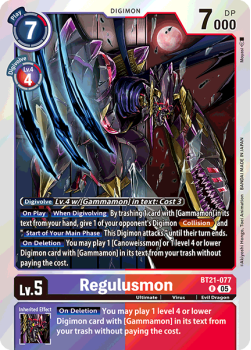 Regulusmon single card from Digimon