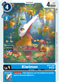 Kiwimon single card from Digimon
