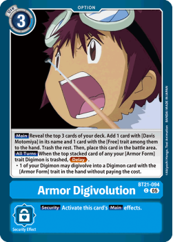 Armor Digivolution single card from Digimon