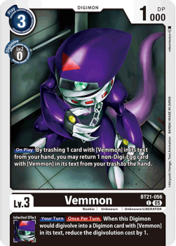 Vemmon single card from Digimon