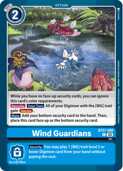 Wind Guardians single card from Digimon