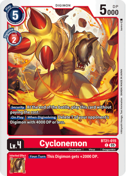 Cyclonemon single card from Digimon