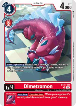 Dimetromon single card from Digimon