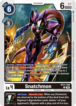 Snatchmon single card from Digimon