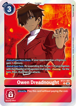 Owen Dreadnought single card from Digimon