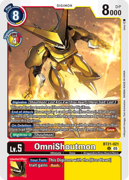 OmniShoutmon single card from Digimon