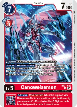 Canoweissmon single card from Digimon