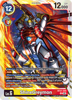 ShineGreymon single card from Digimon
