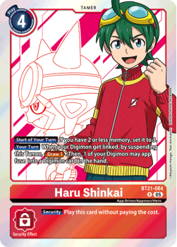 Haru Shinkai single card from Digimon