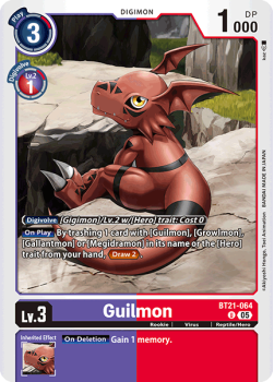 Guilmon single card from Digimon