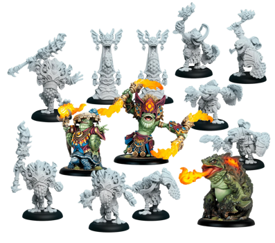 Warmachine: Southern Kriels Fire Tongue Warriors Command Cadre