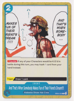 And Thats When Somebody Makes Fun of Their Friends Dream!!!! : EB02-030 single card from One Piece TCG