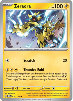 Zeraora single card from Pokemon