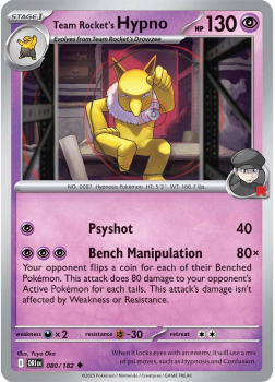 Team Rocket's Hypno single card from Pokemon