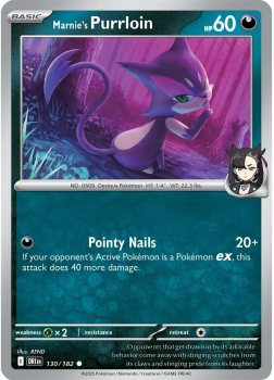 Marnie's Purrloin single card from Pokemon