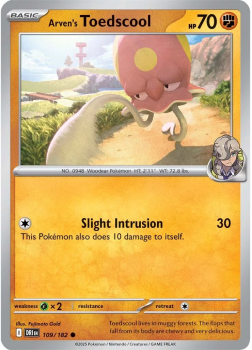 Arven's Toedscool single card from Pokemon