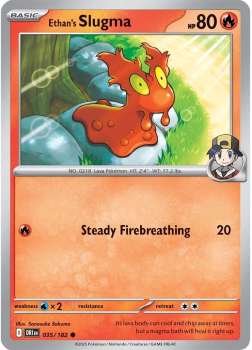 Ethan's Slugma single card from Pokemon